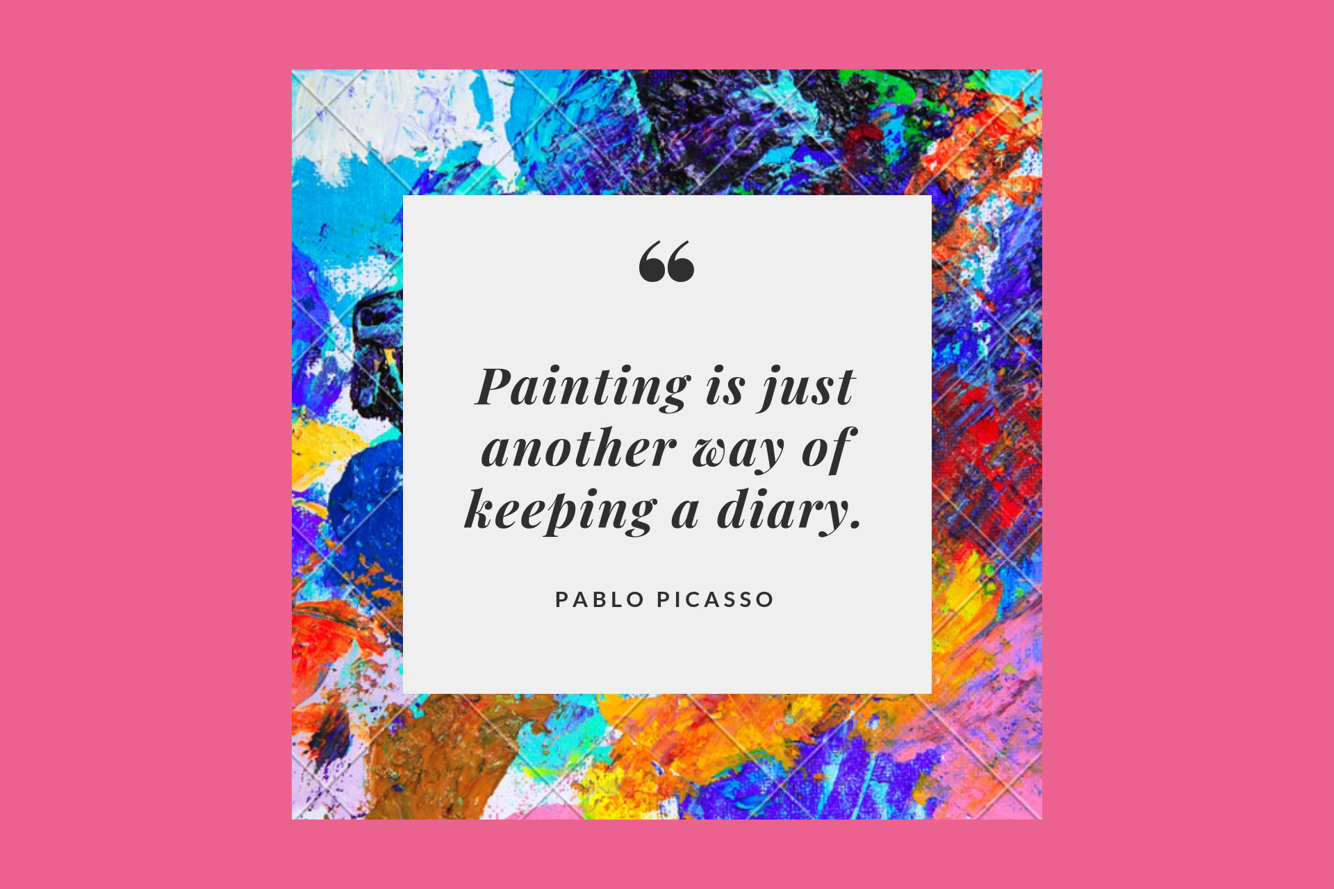 Art Diary Picasso Quote